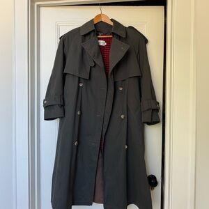 Vintage JH Collectibles Charcoal Trench Coat